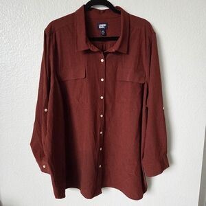 Lands End Button Down Shirt Women's Size 3X